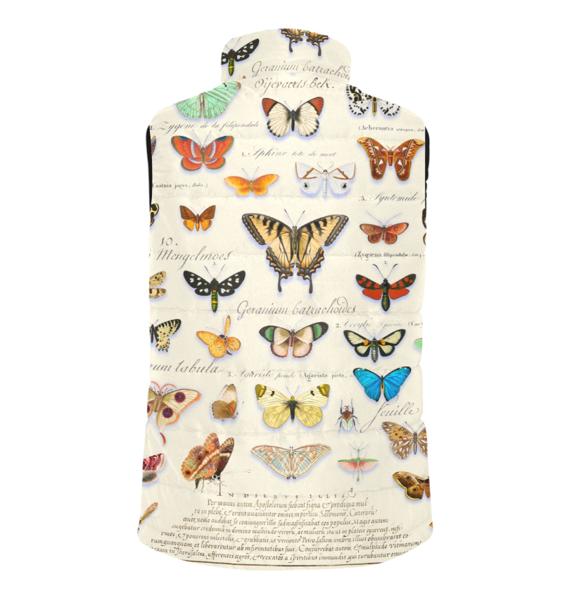 Butterfly Botanical Padded Vest
