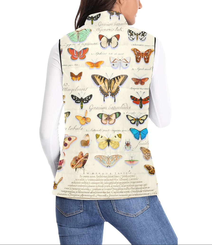 Butterfly Botanical Padded Vest