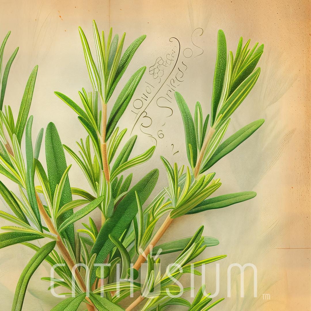 Botanical Herb Wall Art Set – 12 Printable Herbs – Elegant Kitchen Decor – Instant Download