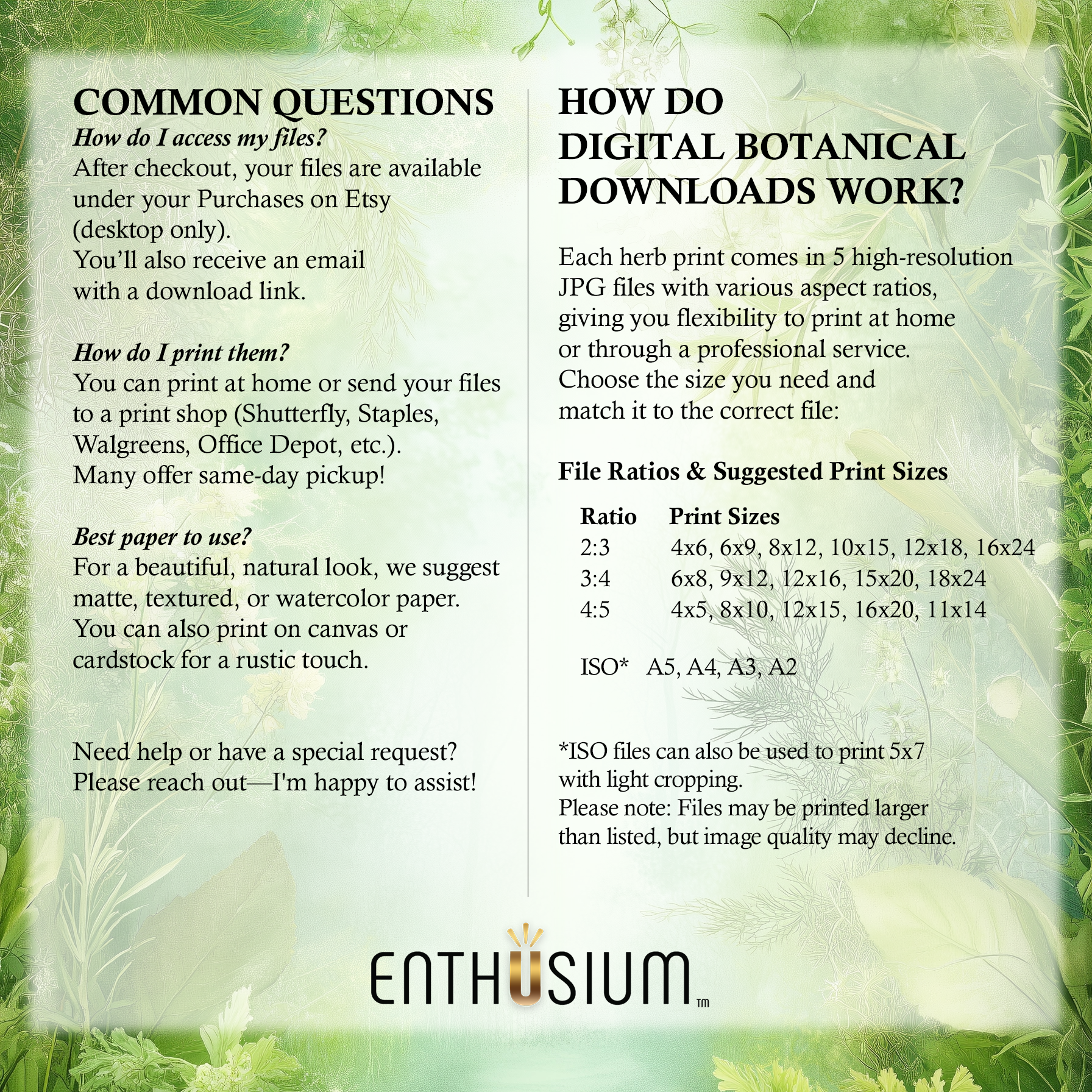 a picture of a green background with a text description