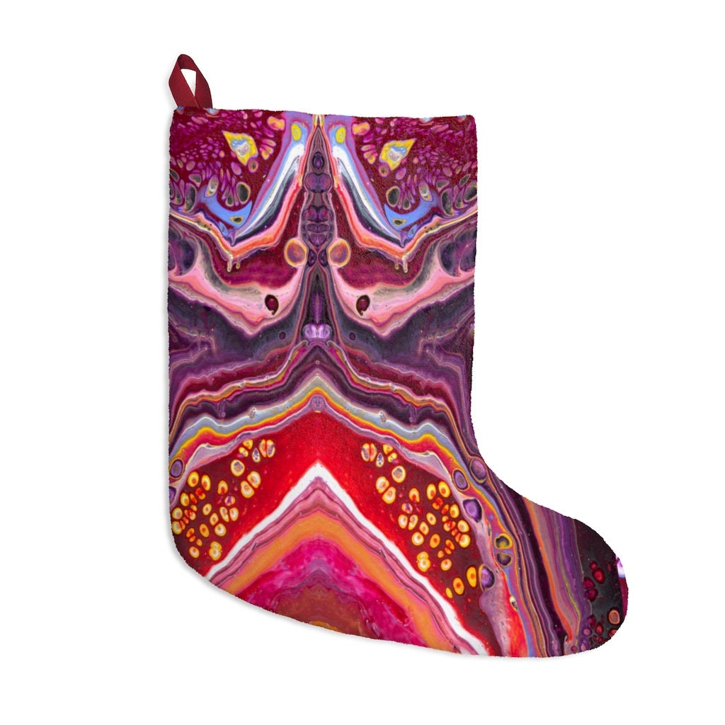 Christmas Stockings, "Crimson River" Art Stockings