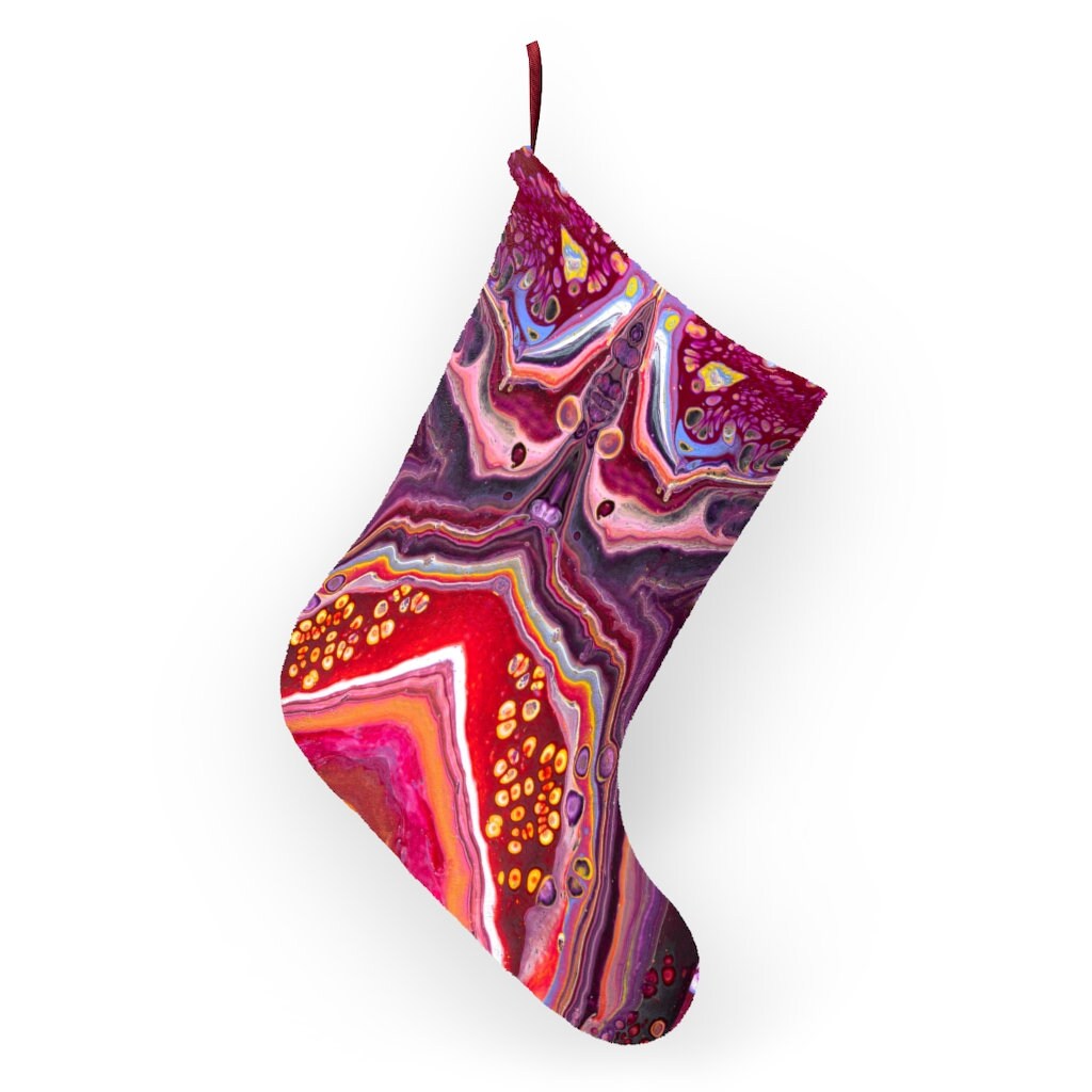 Christmas Stockings, "Crimson River" Art Stockings