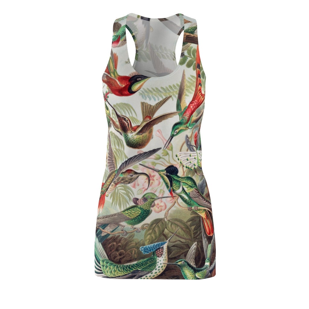 Racerback Dress, Sundress, Hummingbirds