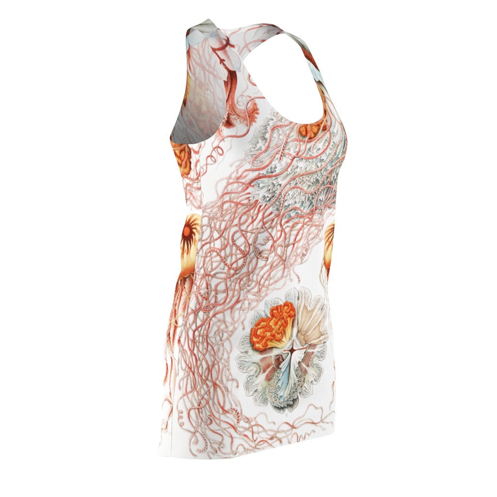 Racerback Dress, Sundress, Botanicals, Jellyfish