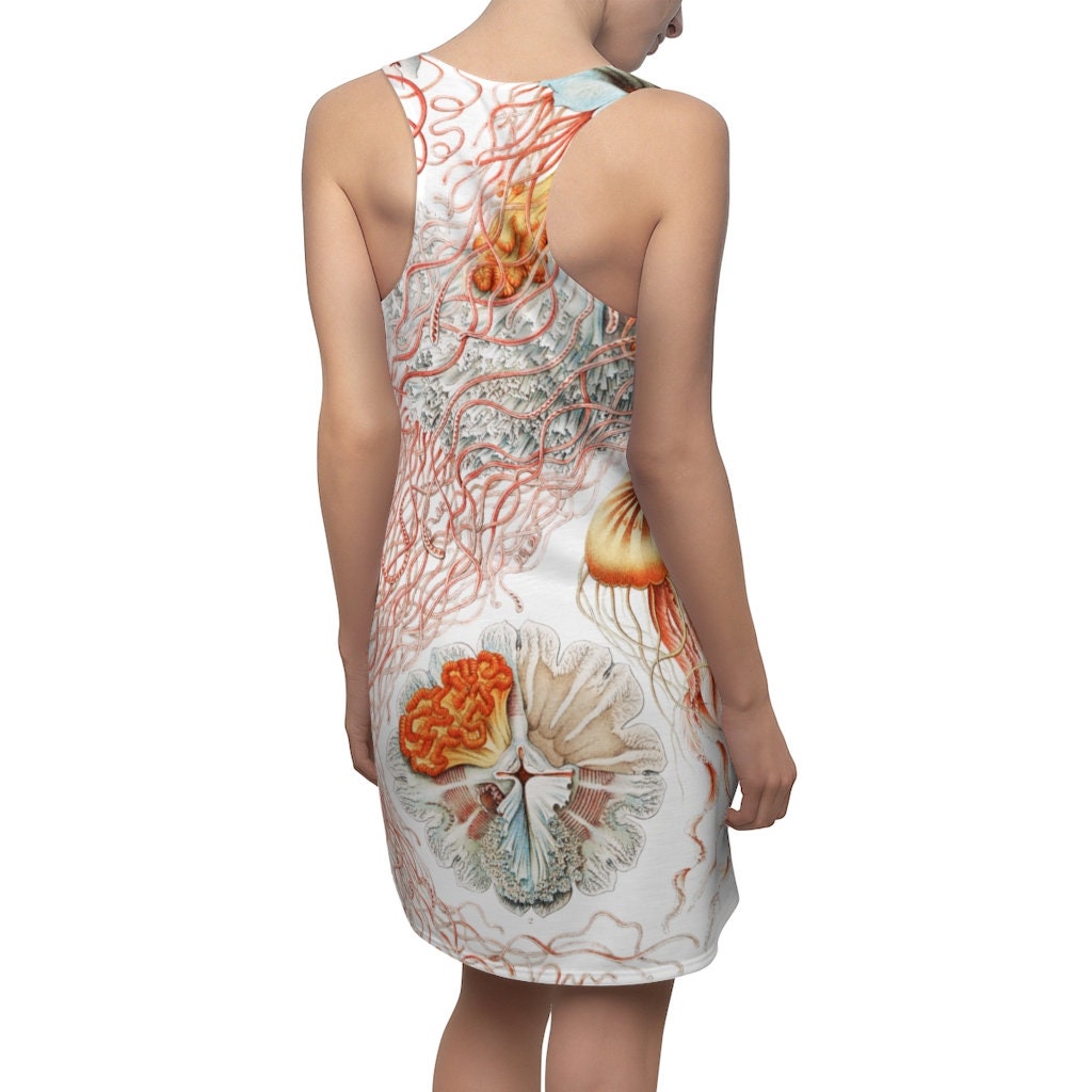 Racerback Dress, Sundress, Botanicals, Jellyfish