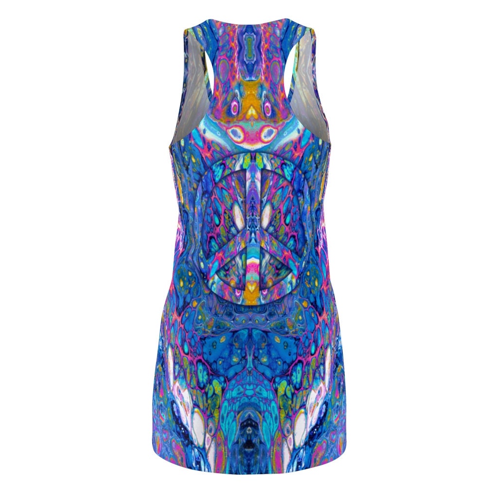 Racerback Dress, Peace Sign, Abstract Art