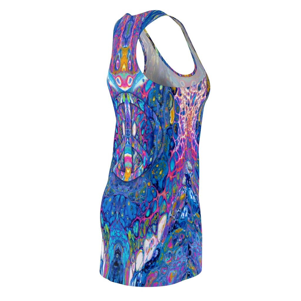 Racerback Dress, Peace Sign, Abstract Art