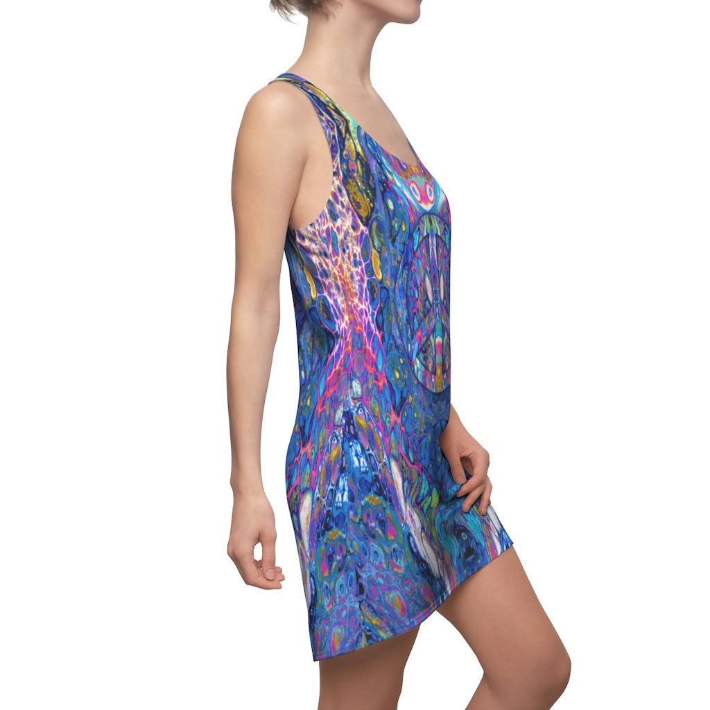 Racerback Dress, Peace Sign, Abstract Art