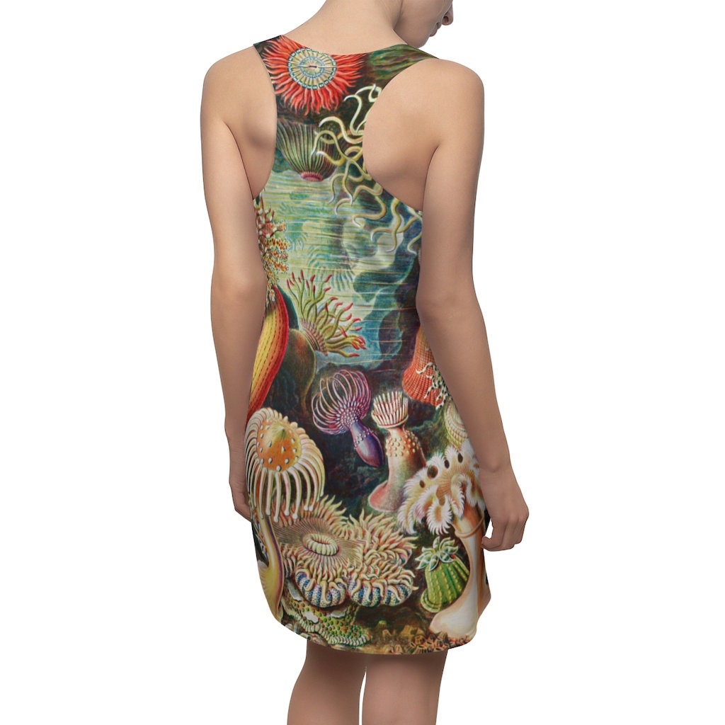 Women's  Racerback Dress, Botanicals, Undersea World Sea Urchins