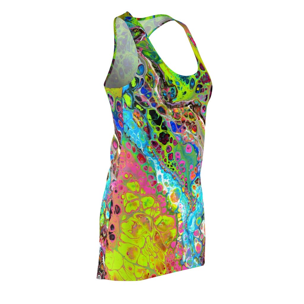 Women's Racerback Dress, Sundress, Blue Cosmos