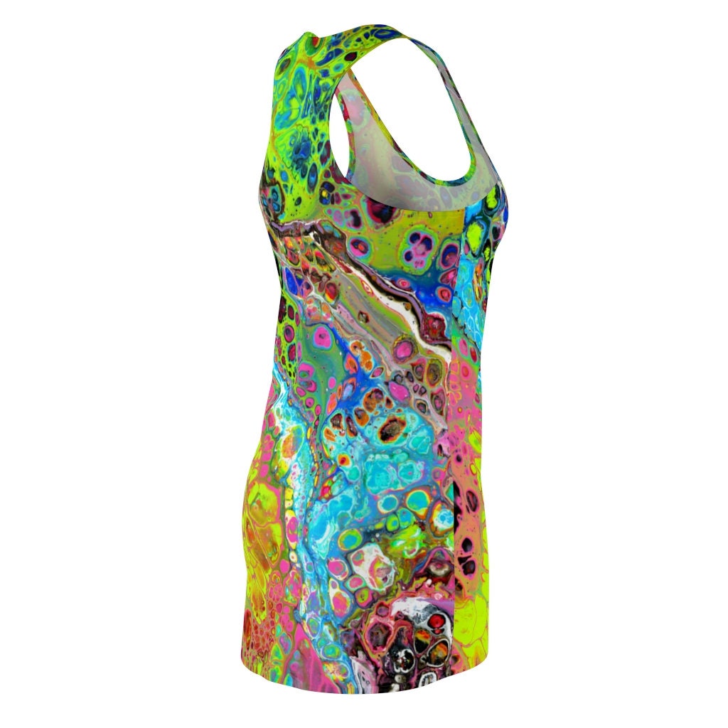 Women's Racerback Dress, Sundress, Blue Cosmos