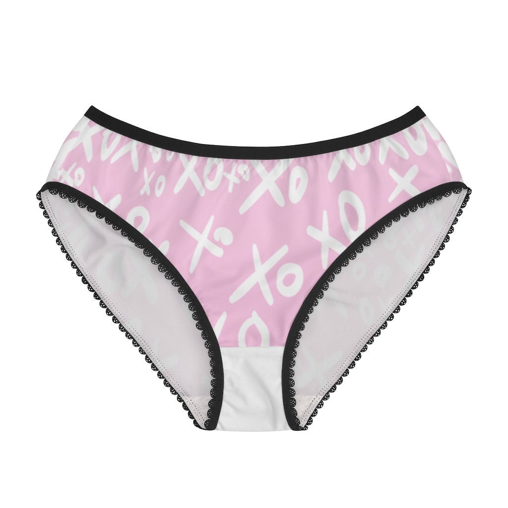 Valentine Panties, Pink, Love Signs, Loved, Gift for her, Women's Briefs