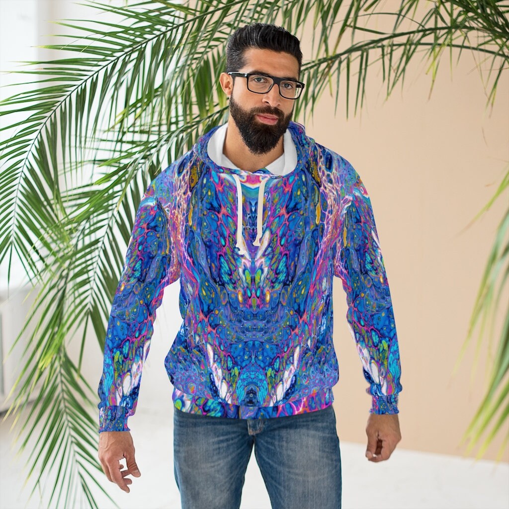 Peace Sign Hoodie, Peace, Boho, Hippy style, AOP Unisex Pullover Hoodie
