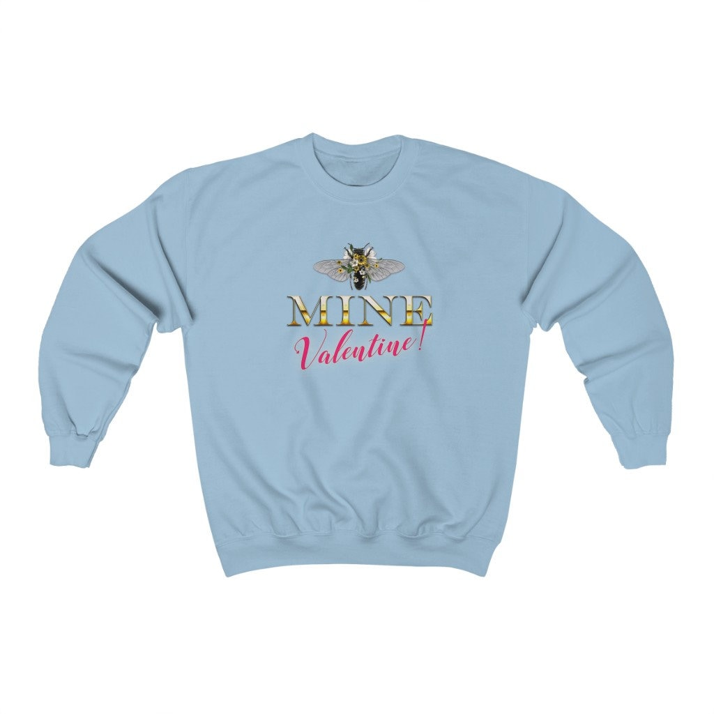 Valentine Shirt, Bee Mine, Gift for him, Unisex Heavy Blend Crewneck Sweatshirt