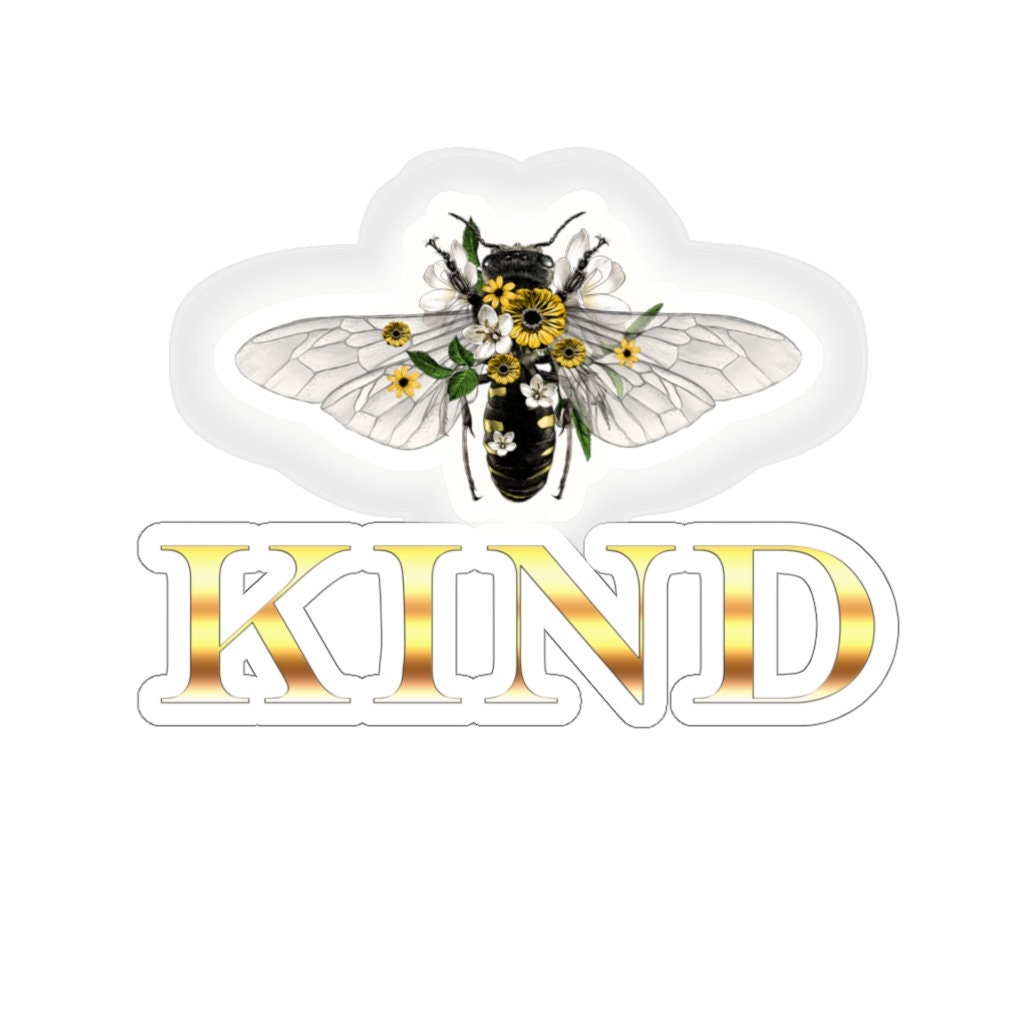 Be Kind, Bee Kind, Kindness Kiss-Cut Stickers