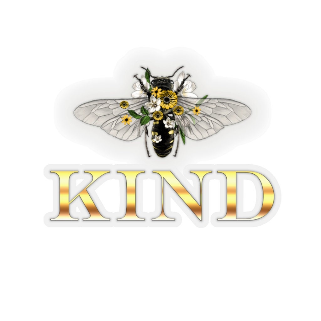 Be Kind, Bee Kind, Kindness Kiss-Cut Stickers