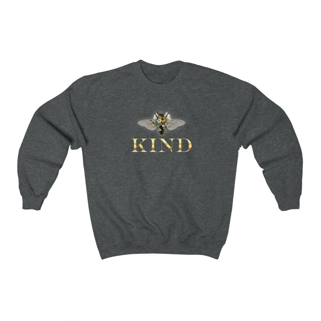 Be Kind, Bee Kind, Kindness, Motivational Unisex Heavy Blend Crewneck Sweatshirt