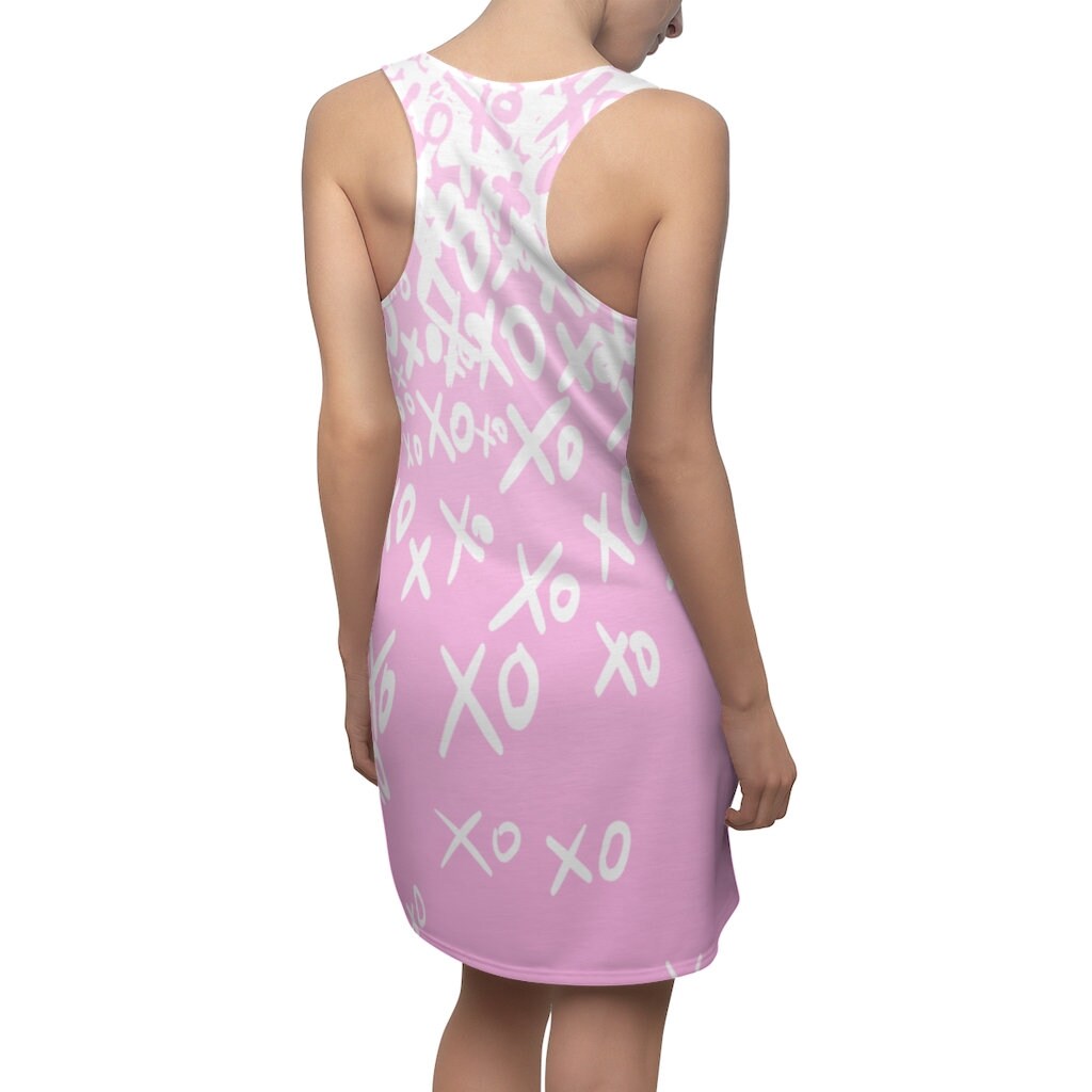 Pink Dress, Valentine Dress, Mini dress, Women's Racerback Dress