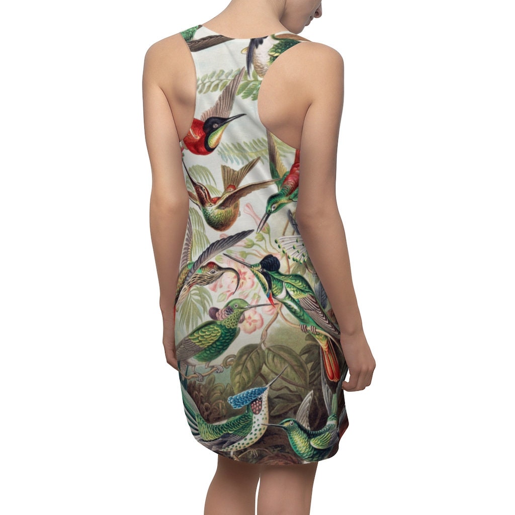 Racerback Dress, Sundress, Hummingbirds