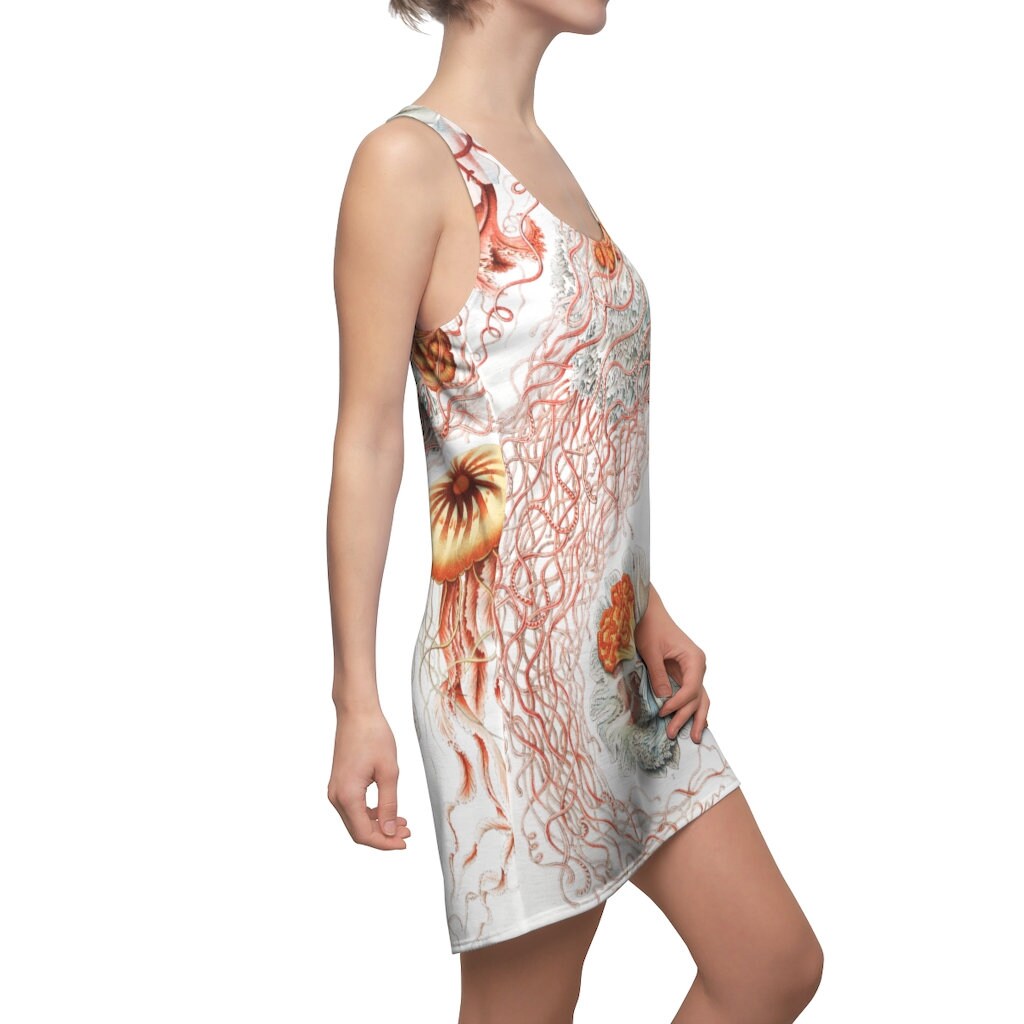 Racerback Dress, Sundress, Botanicals, Jellyfish