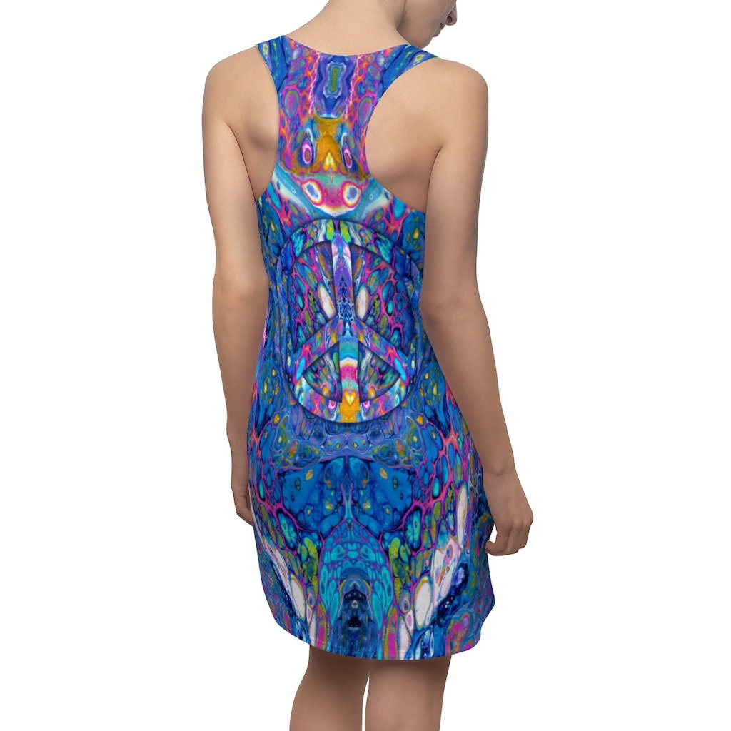Racerback Dress, Peace Sign, Abstract Art