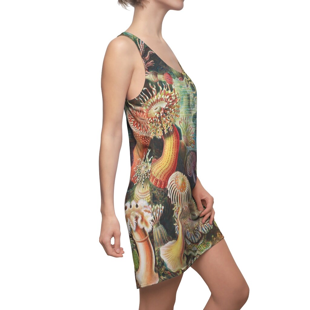 Women's  Racerback Dress, Botanicals, Undersea World Sea Urchins