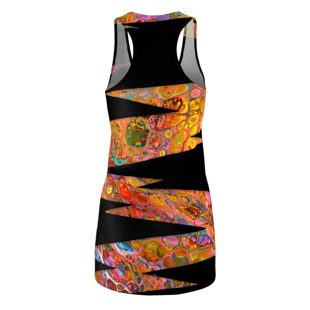 Women's Racerback Dress, Boho, Hippy Style, Noir Landscape, Minidress