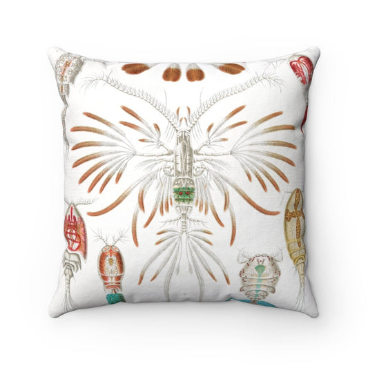 Cottagecore Throw Pillow, Botanical Decor, Plankton, Spun Polyester Square Pillow