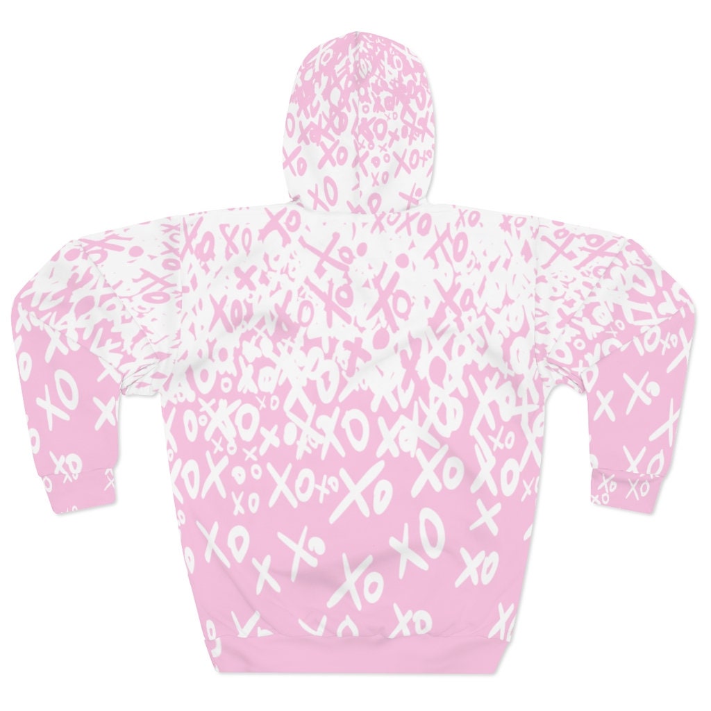 Valentine Shirt, Pink, Love Signs, Loved, AOP Unisex Pullover Hoodie