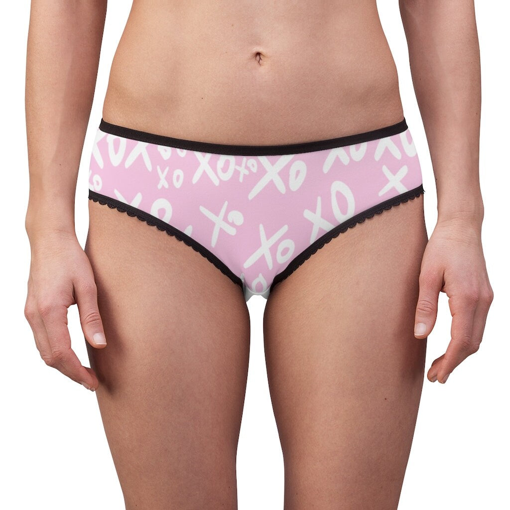 Valentine Panties, Pink, Love Signs, Loved, Gift for her, Women's Briefs