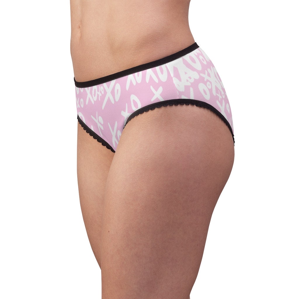 Valentine Panties, Pink, Love Signs, Loved, Gift for her, Women's Briefs