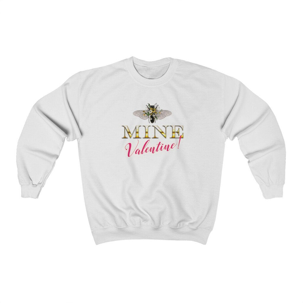 Valentine Shirt, Bee Mine, Gift for him, Unisex Heavy Blend Crewneck Sweatshirt