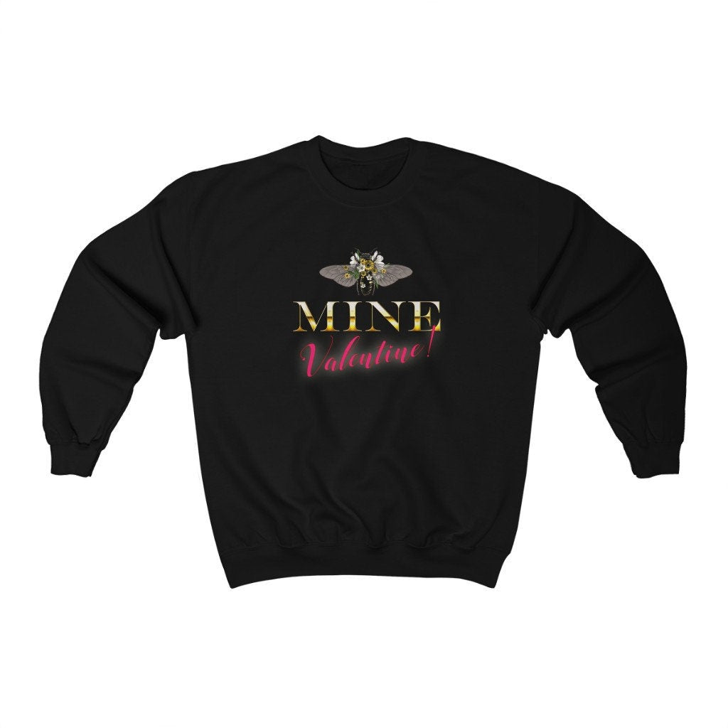 Valentine Shirt, Bee Mine, Gift for him, Unisex Heavy Blend Crewneck Sweatshirt