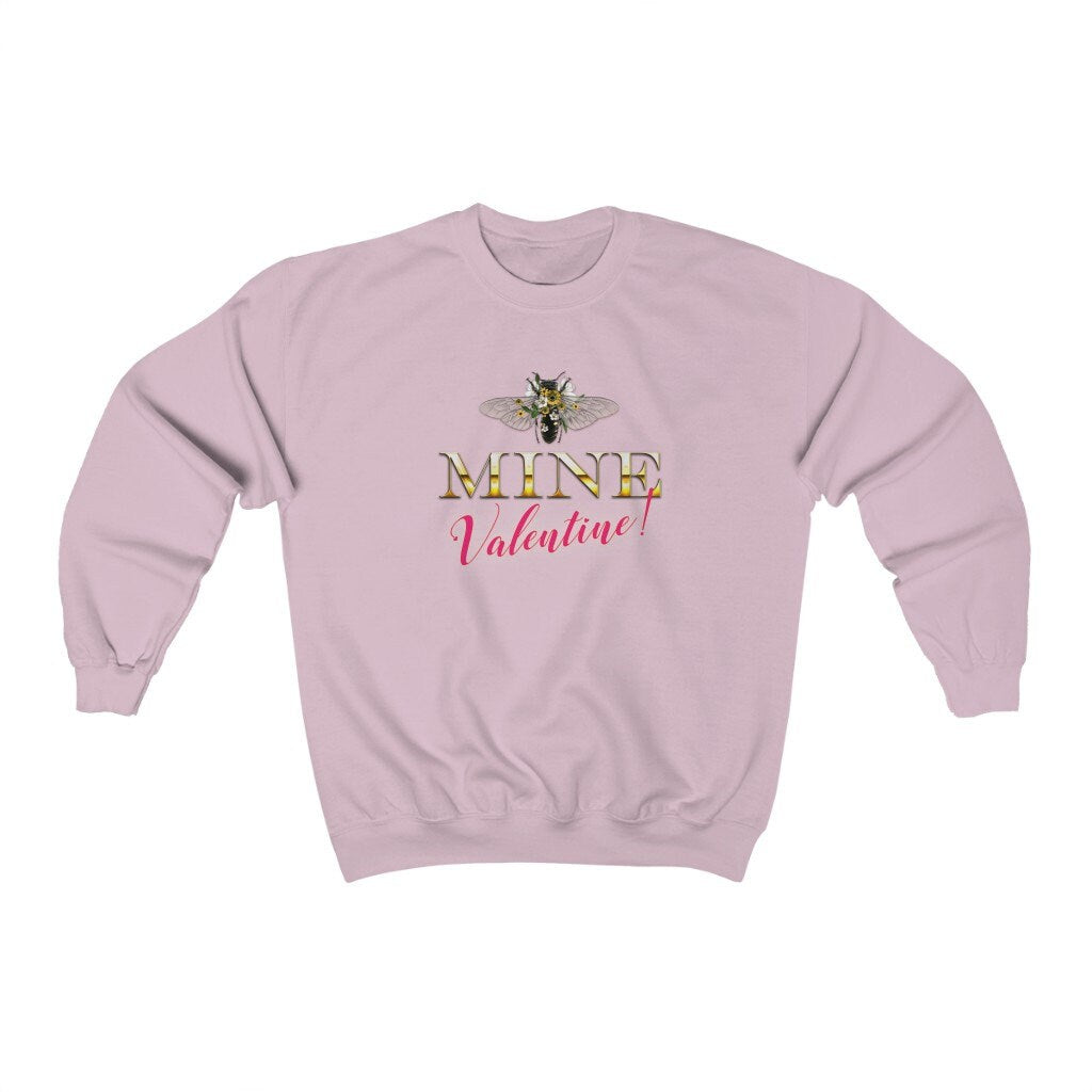 Valentine Shirt, Bee Mine, Gift for him, Unisex Heavy Blend Crewneck Sweatshirt