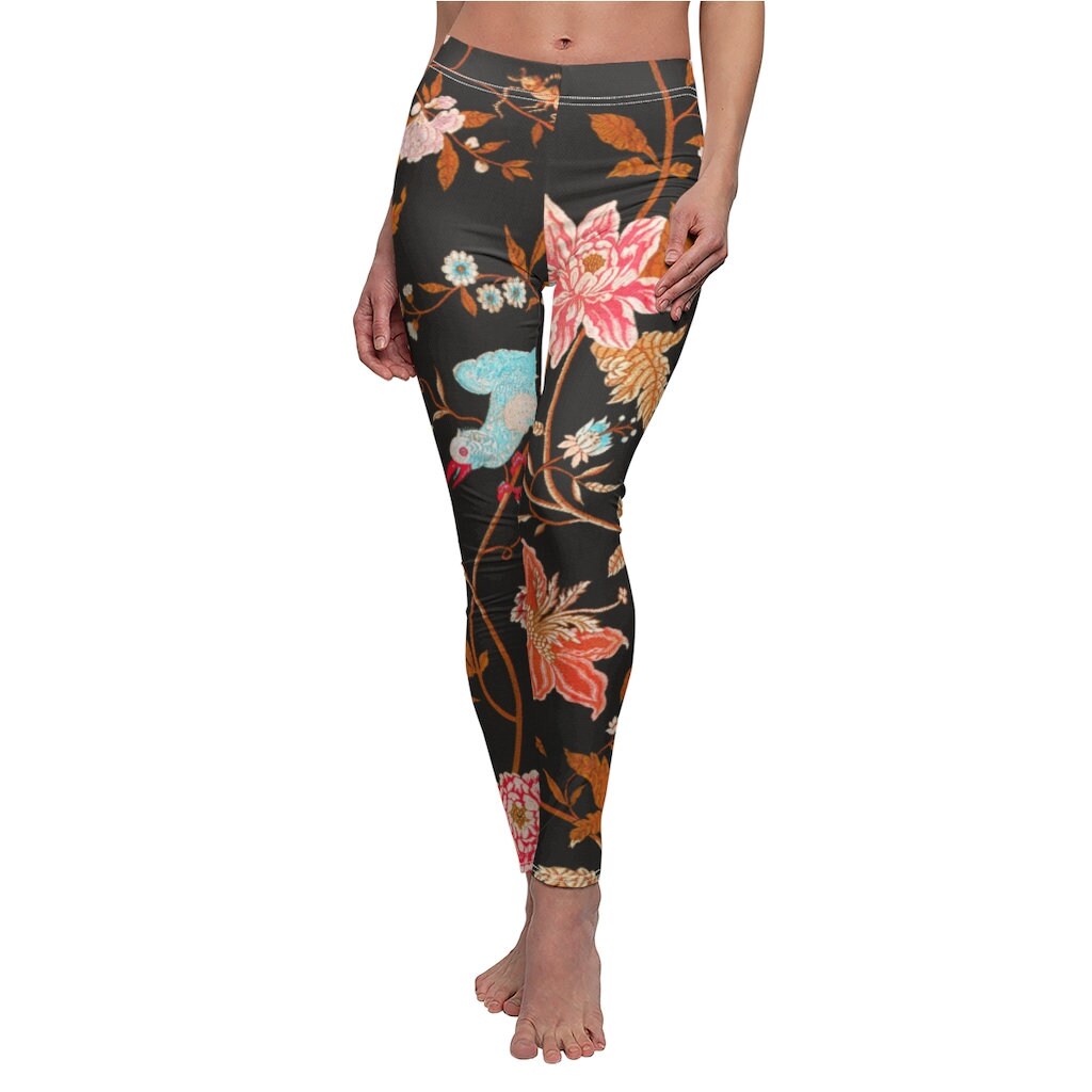 Women's Cottagecore, Boho, Tapestry, Casual Leggings