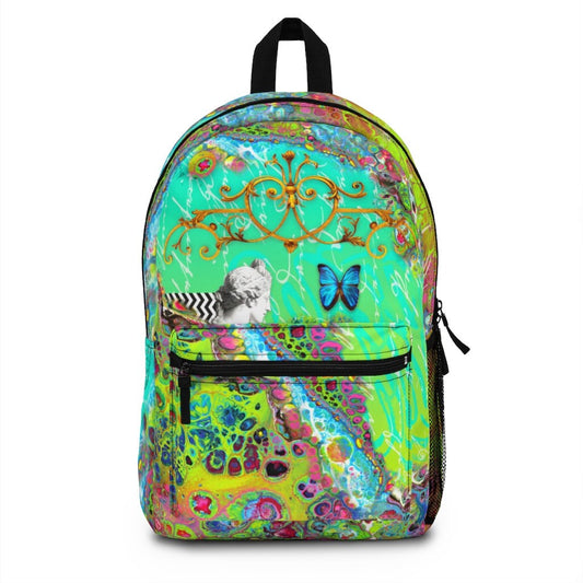 Cottagecore Backpack, Turquoise, Boho, Hippy, Backpack Bag(Made in USA)