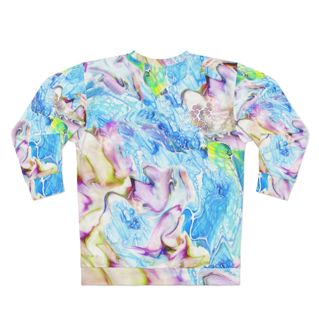 Boho Sweatshirt, Cottagecore, Home, Tie-Dye Look, AOP Unisex Sweatshirt