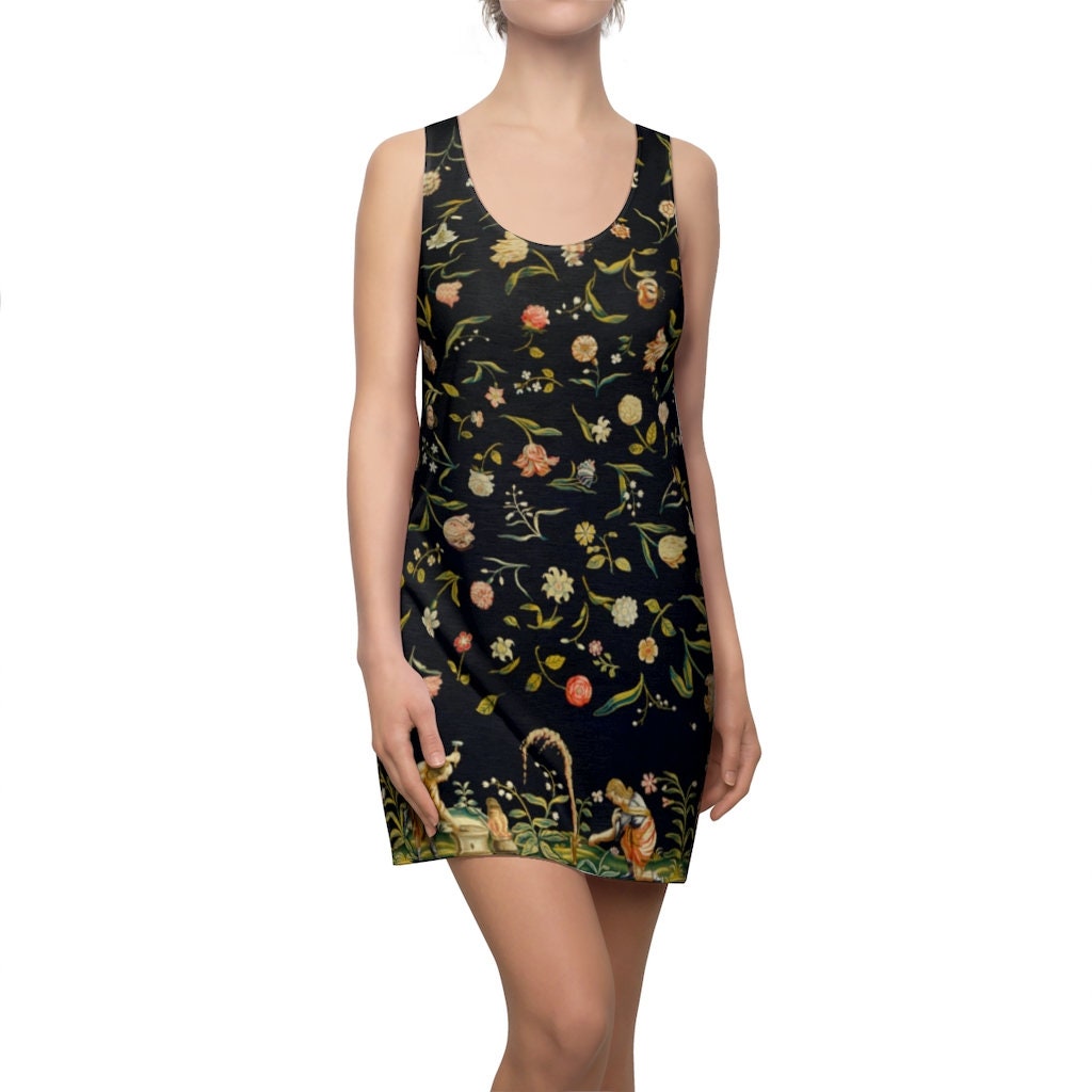 Women's Sundress, Cottagecore, Vintage, Tapestry, Racerback Dress