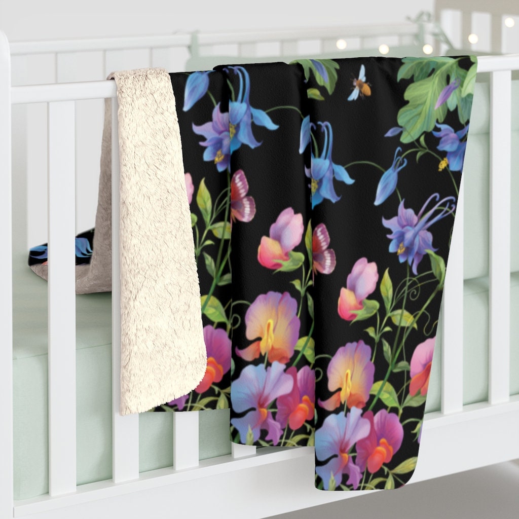 Grandmillennial Blooms · Sherpa Blanket