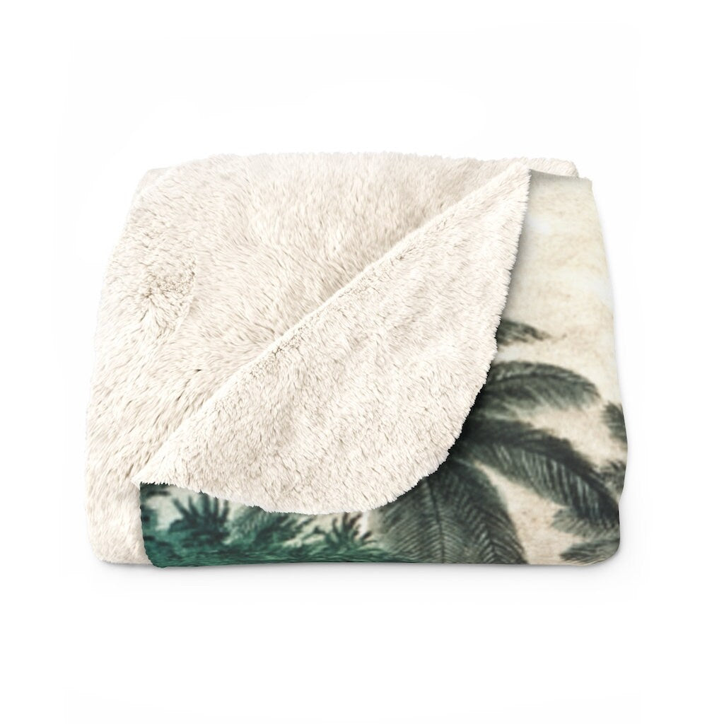 Cottagecore Blanket, Cupid Inspiring Plants, Boho, Sherpa Fleece Blanket