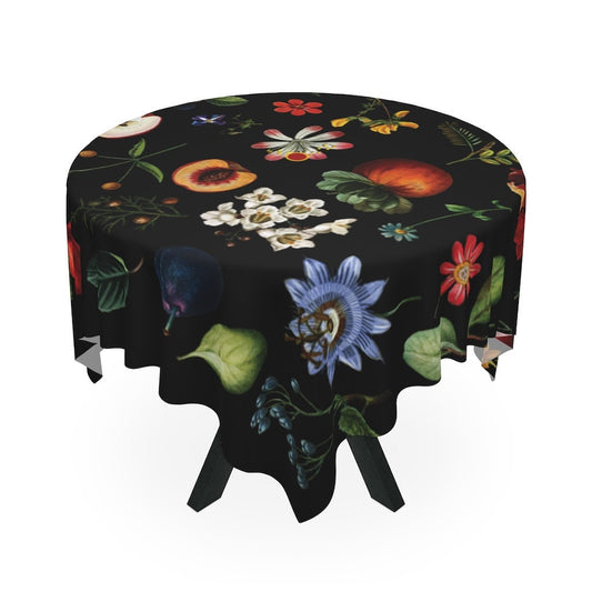 Cottagecore Fruit & Floral Noir Table Cloth
