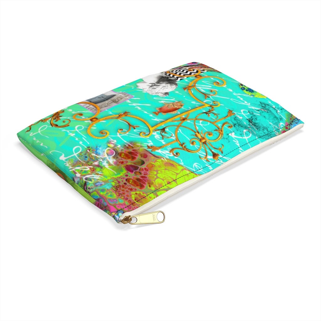 Wild Blue Turquoise Accessory Pouch