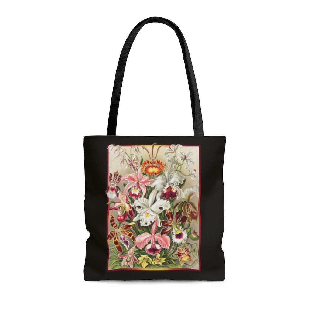Vintage Orchid Botanical Tote Bags