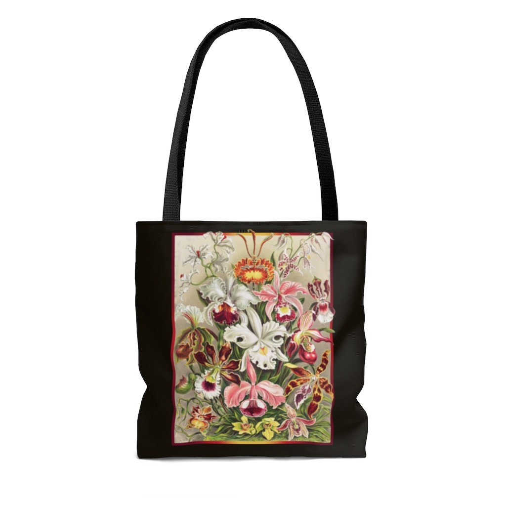 Vintage Orchid Botanical Tote Bags