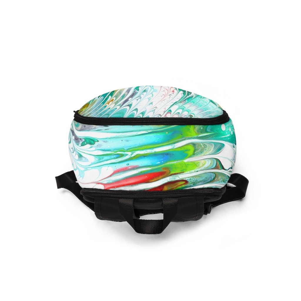 Turquoise Abstract Swirl Backpack