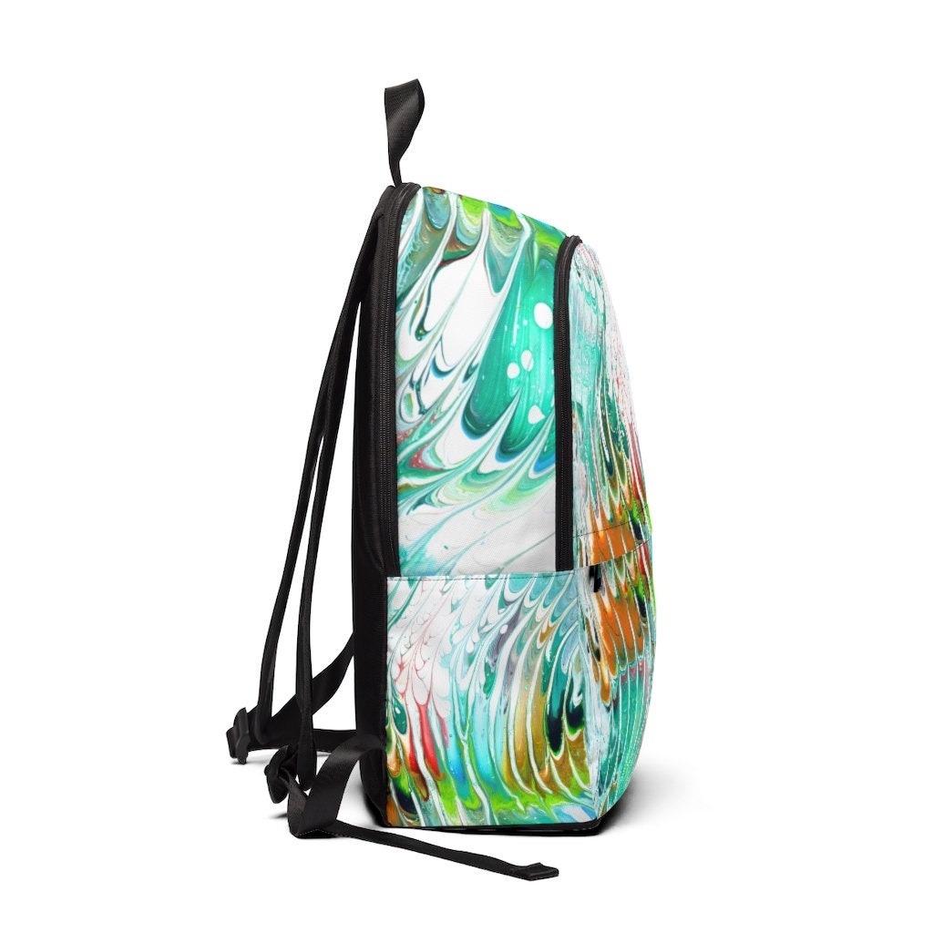 Turquoise Abstract Swirl Backpack