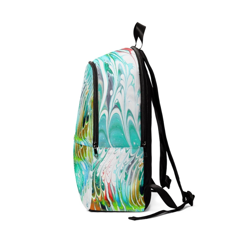 Turquoise Abstract Swirl Backpack