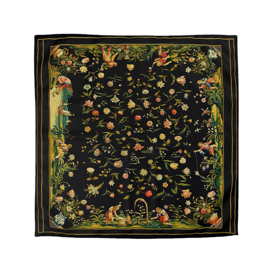 Vintage Floral Tapestry Cottagecore Microfiber Duvet Cover