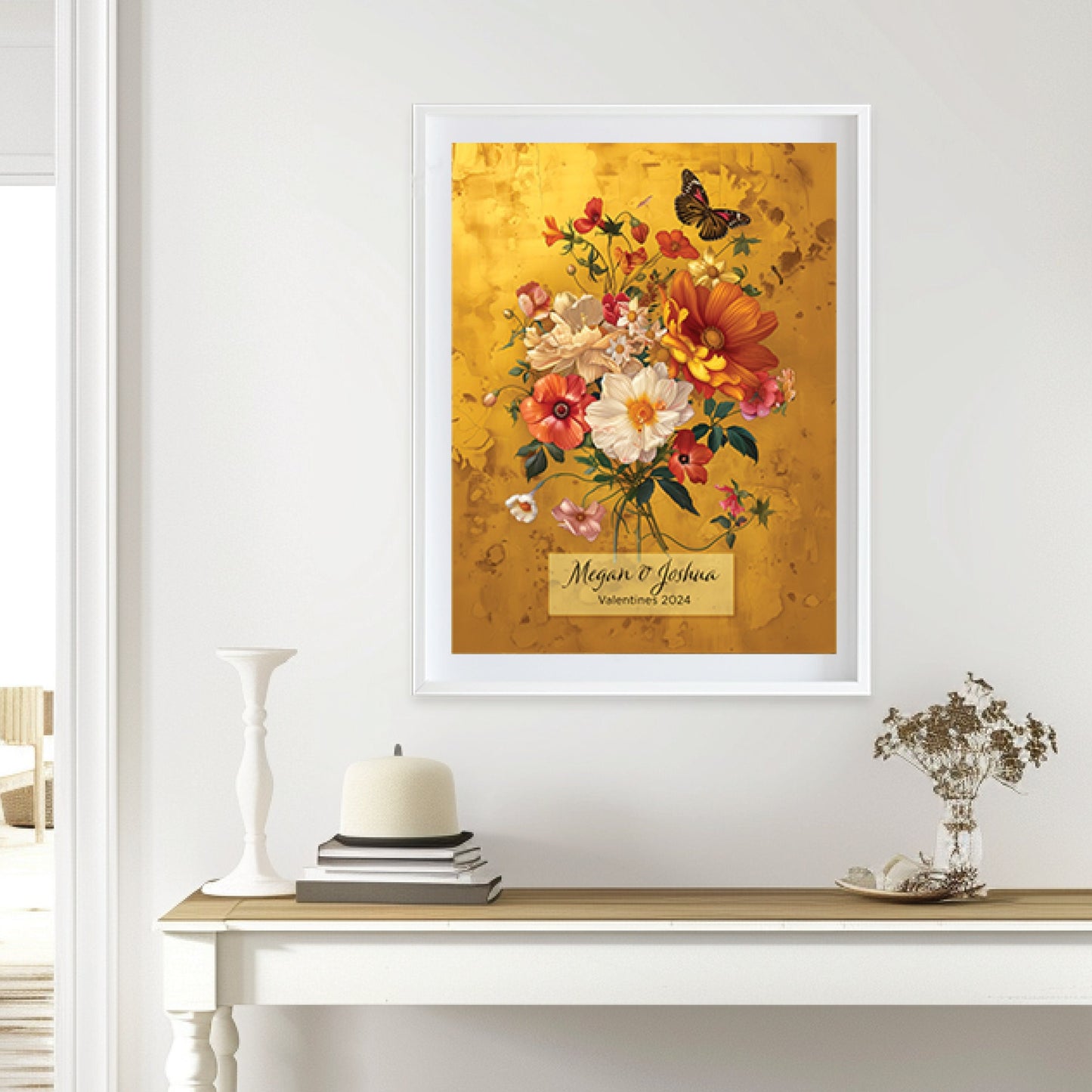 Personalized Family Birth Flower Bouquet, Custom Birth Month Flower Art, Gift for Mom, Mother’s Day Gift, Custom Gift, Home Decor Gift