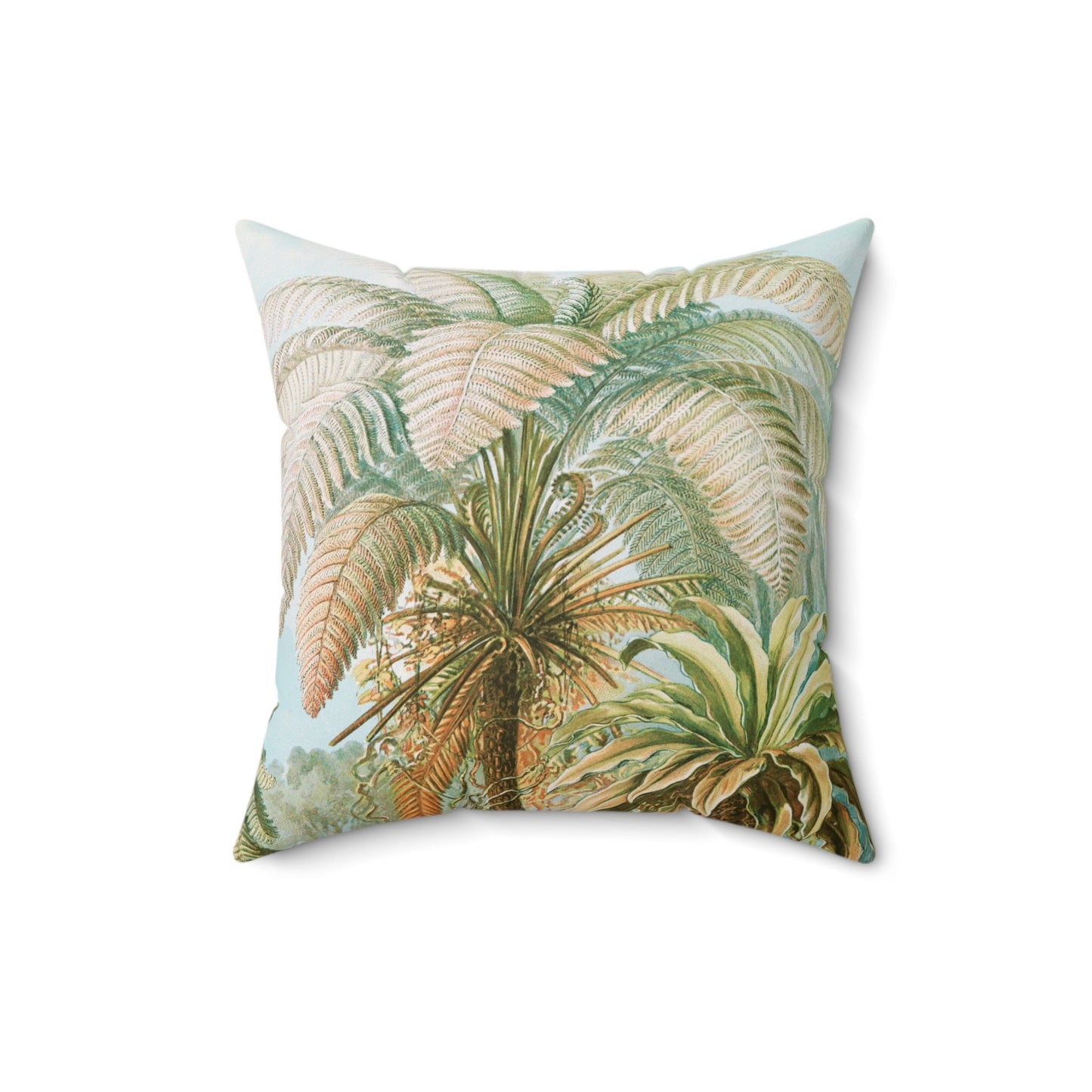 Cottagecore Throw Pillow, Botanicals, Palm Tree, Spun Polyester Square Pillow